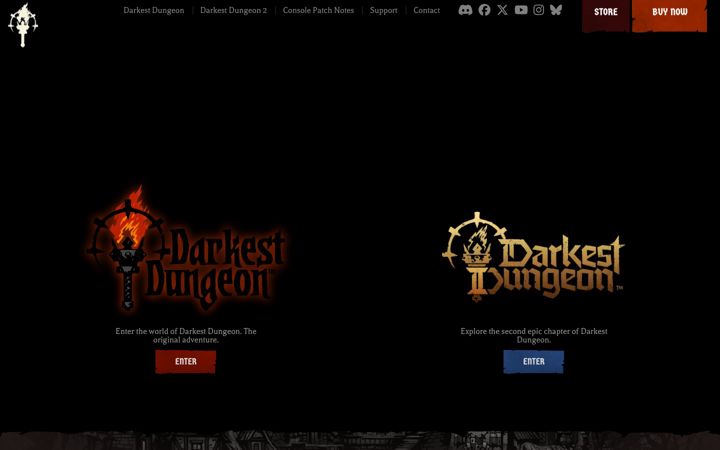 Screenshot of darkestdungeon.com