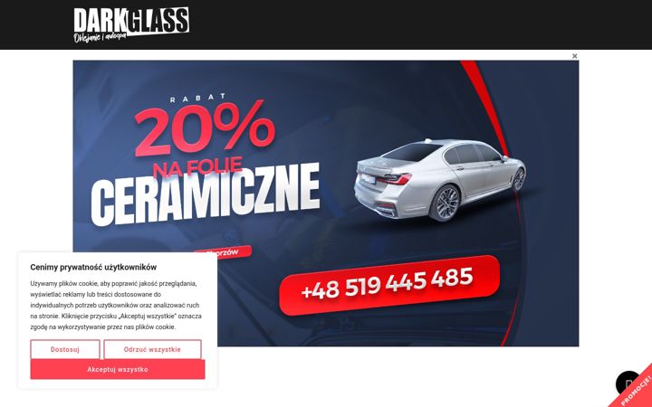 Screenshot van darkglass.pl