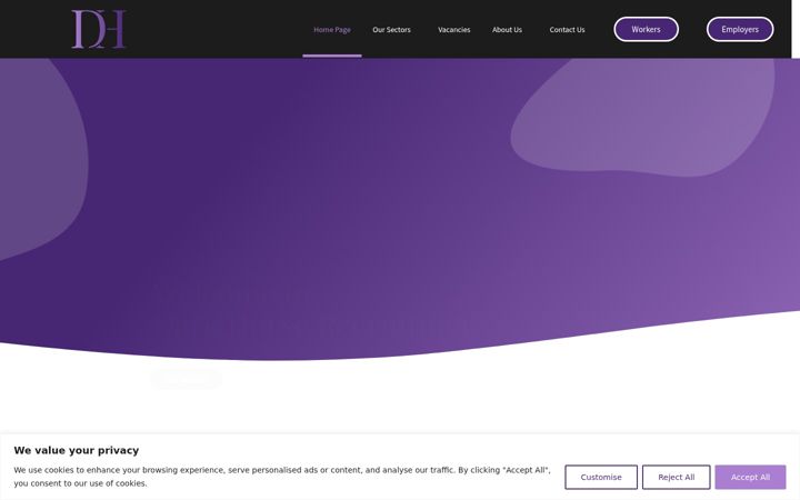 Screenshot of darkhorserecruitment.co.uk