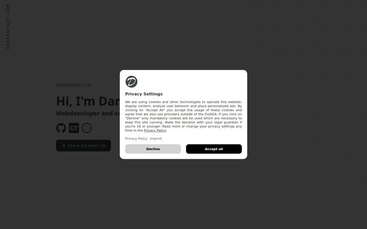 Screenshot of darkintaqt.com