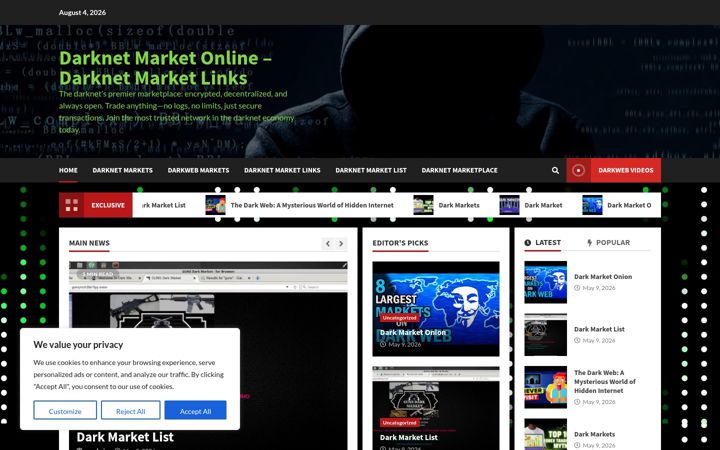 Captura de pantalla de darkmarketonline.info