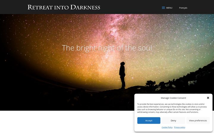Screenshot di darknessretreat.org