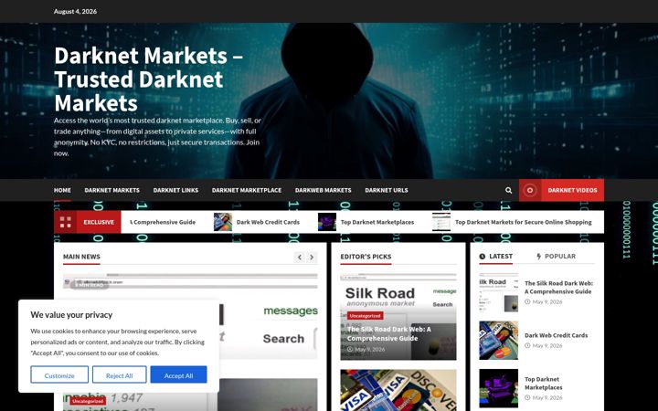 Captura de pantalla de darknetmagazine.info