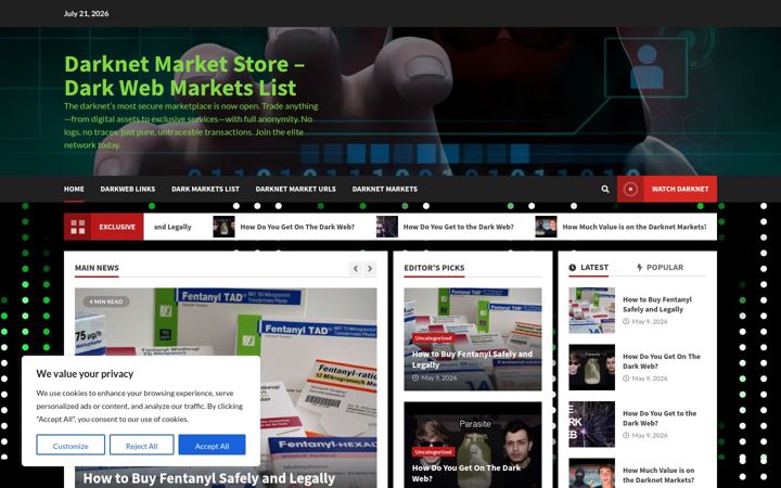 Screenshot of darknetmarketstore.com