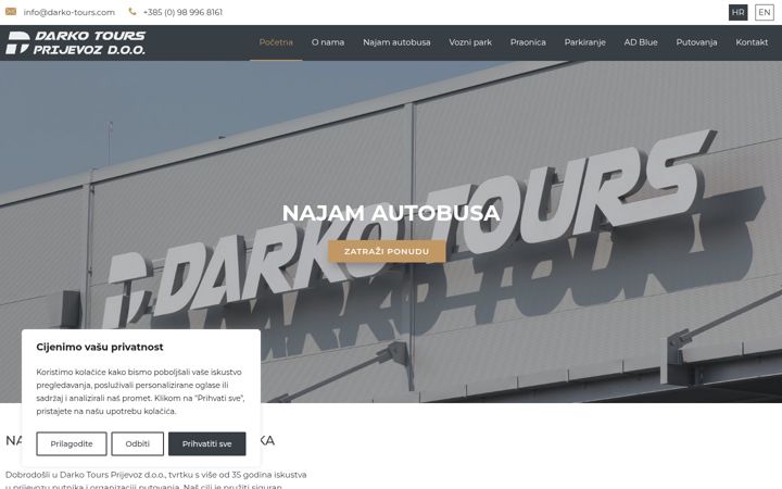 Screenshot of darko-tours.com