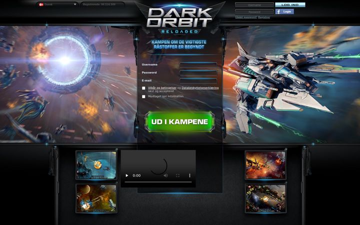 Screenshot του darkorbit.com