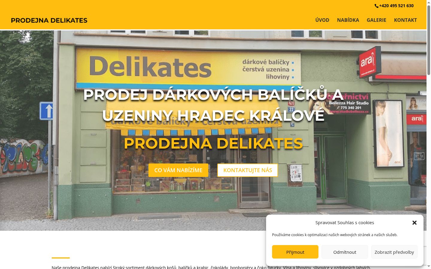 Snímka obrazovky banera súhlasu zobrazeného pred akoukoľvek interakciou