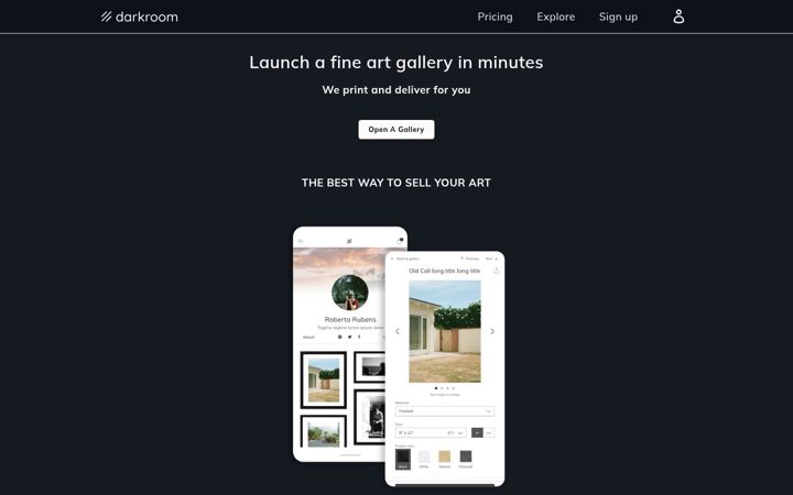 Screenshot of darkroom.com