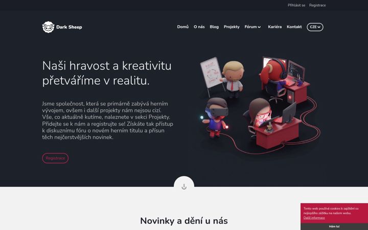 Екранна снимка на darksheep.cz