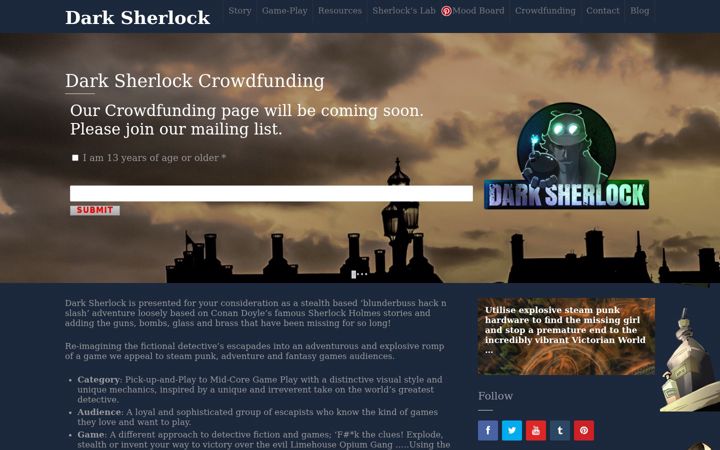 Screenshot of darksherlock.co.uk