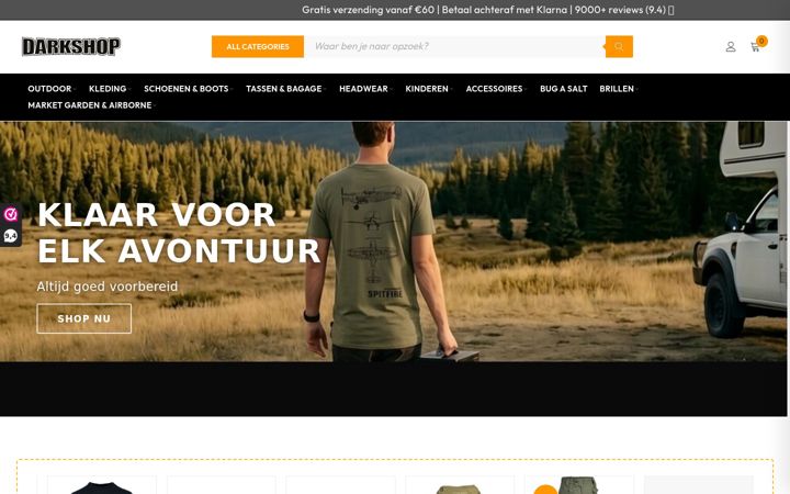 Ekrano kopija darkshop.nl