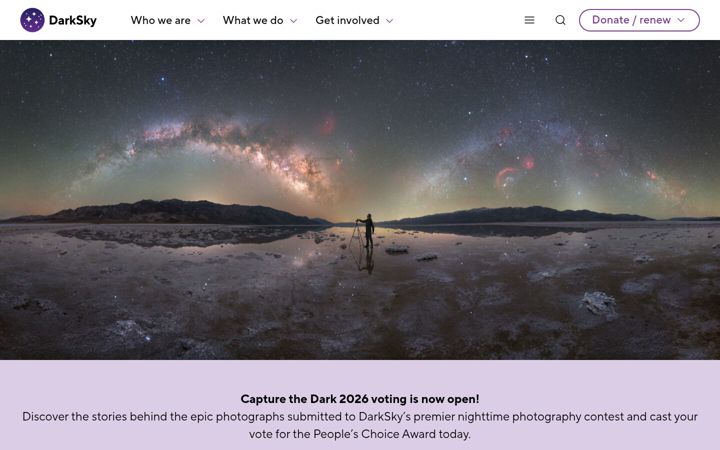 Screenshot von darksky.org