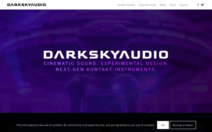 Screenshot of darkskyaudio.com