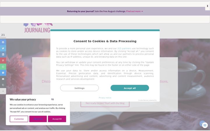 Screenshot of darkteajournaling.com