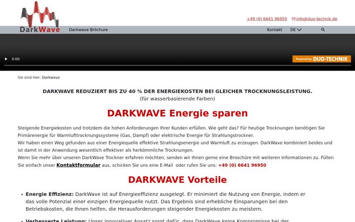 Screenshot of darkwave-infrarot.de