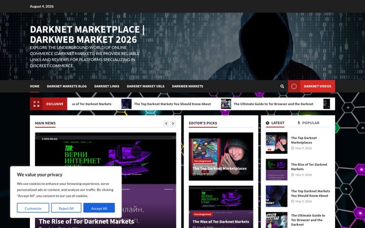 Screenshot of darkwebmarketlisting.com