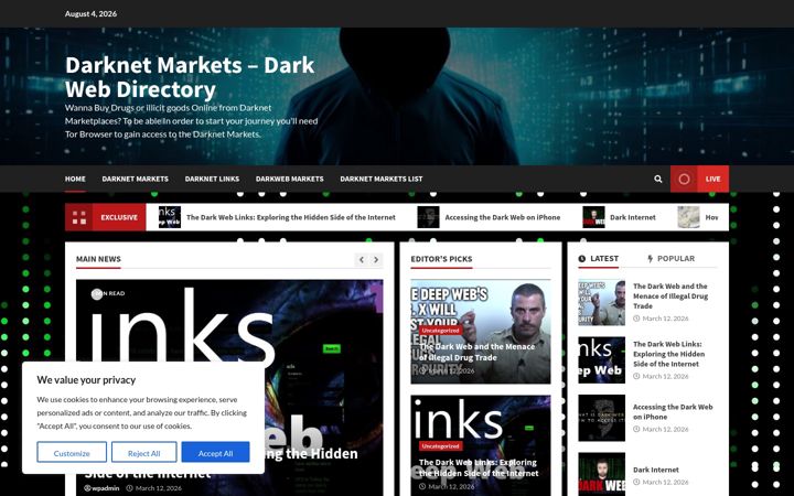 Screenshot of darkwebmarkets2024.com