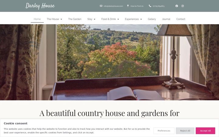 Screenshot of darleyhouse.com