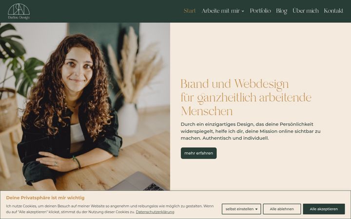 Screenshot of darlineanders.de