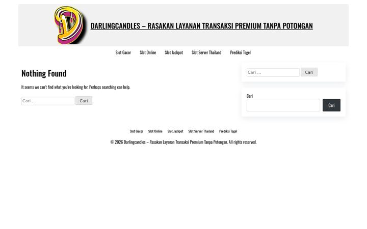 Screenshot of darlingcandles.com