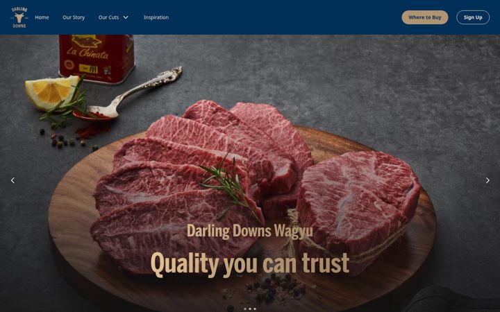 Screenshot of darlingdownswagyu.com