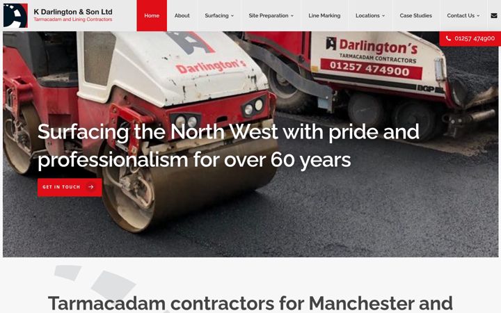 Screenshot of darlingtontarmacadam.co.uk