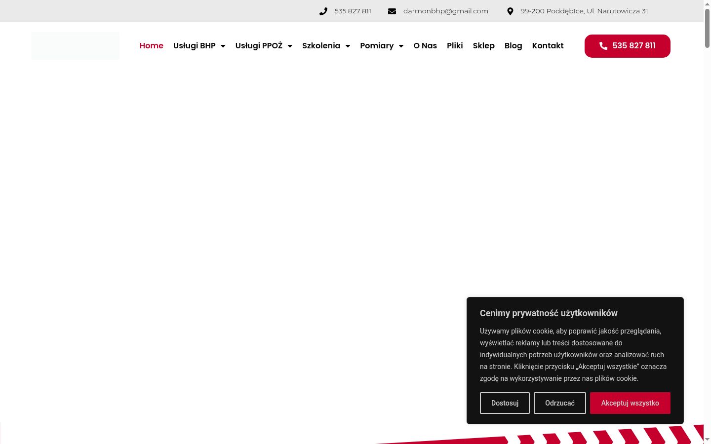 Posnetek zaslona pasice za privolitev, prikazane pred kakršno koli interakcijo