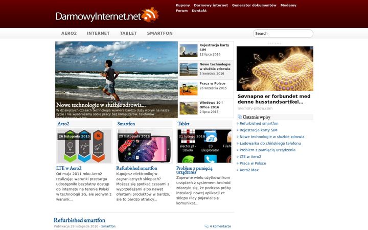 Screenshot of darmowyinternet.net