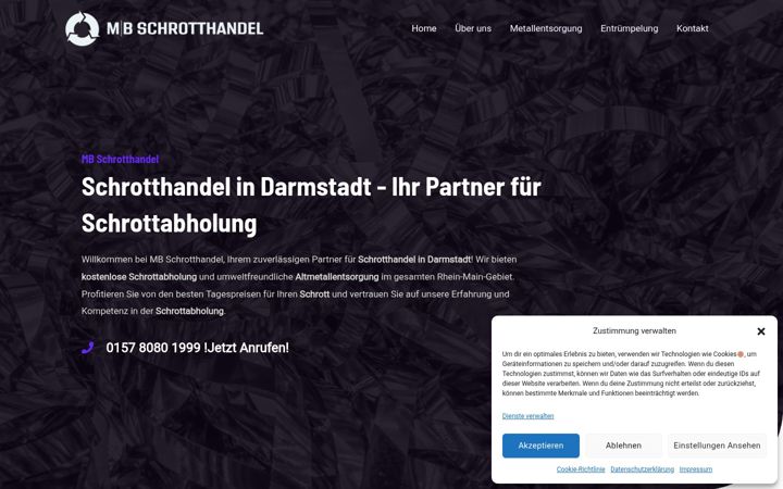 Screenshot of darmstadt-schrotthandel.de