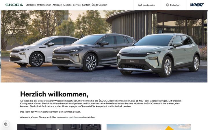 Screenshot of darmstadt.skoda-auto.de