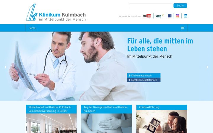 Ekrano kopija darmzentrum-kulmbach.de