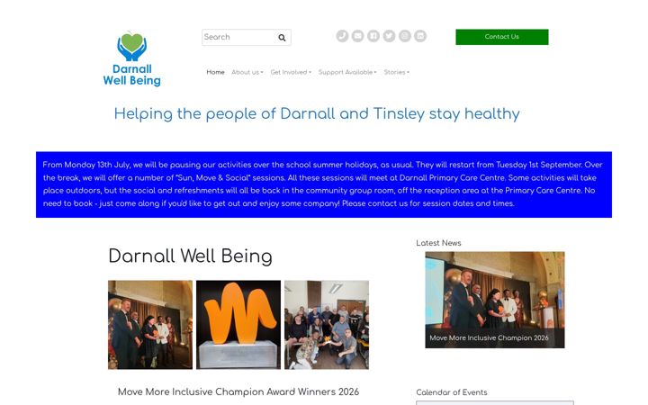 Skærmbillede af darnallwellbeing.org.uk