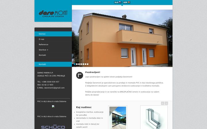 Screenshot von daromont.si