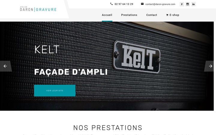 Screenshot of daron-gravure.com