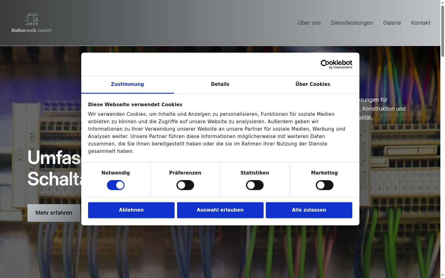 Screenshot tal-banner tal-kunsens muri qabel kwalunkwe interazzjoni