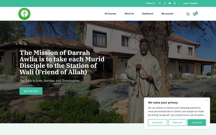 Screenshot of darrahawlia.org