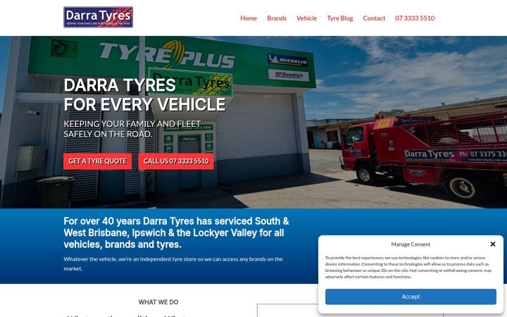 Zrzut ekranu darratyres.com.au