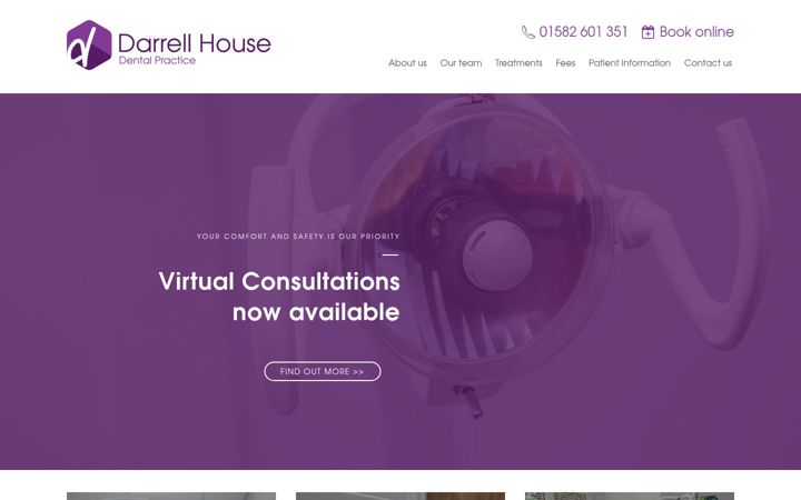 Screenshot of darrellhousedental.co.uk