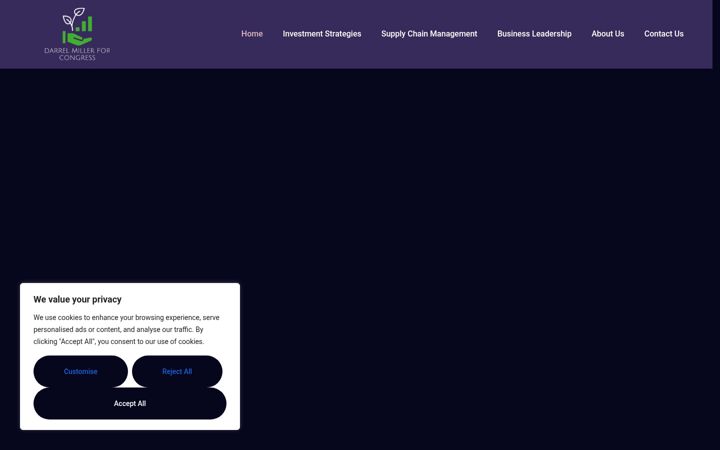 Screenshot of darrelmillerforcongress.com