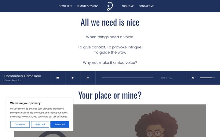 Screenshot of darrelsoundsnice.com