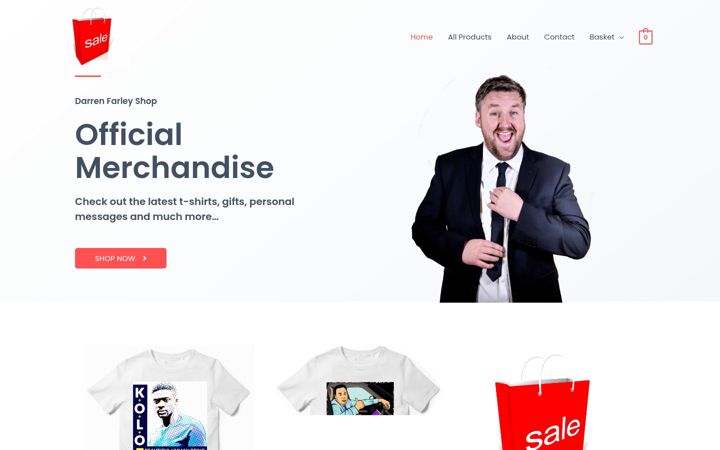 Screenshot of darrenfarleyshop.com
