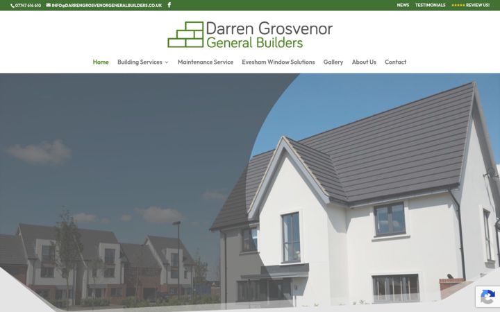 Screenshot of darrengrosvenorgeneralbuilders.co.uk
