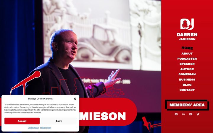 Screenshot of darrenjamieson.com