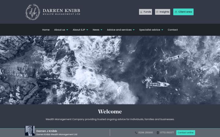 Screenshot of darrenknibbwealthmanagement.co.uk