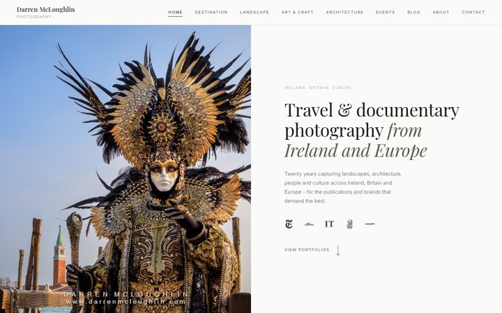 Screenshot of darrenmcloughlin.com
