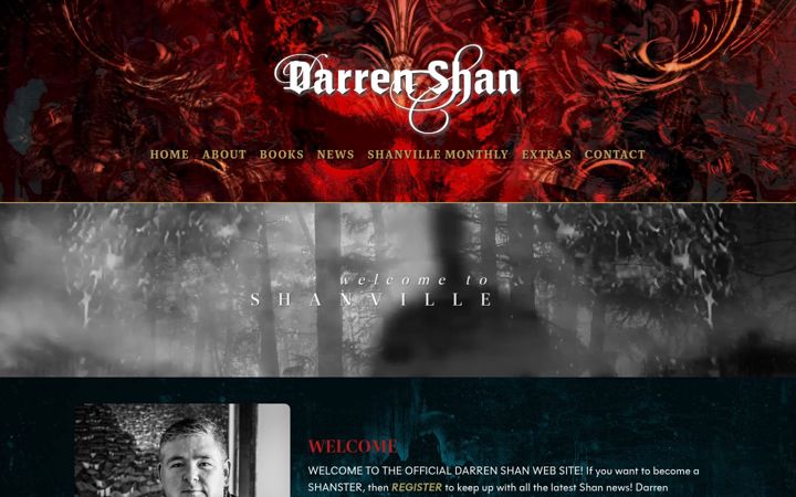Screenshot of darrenshan.com