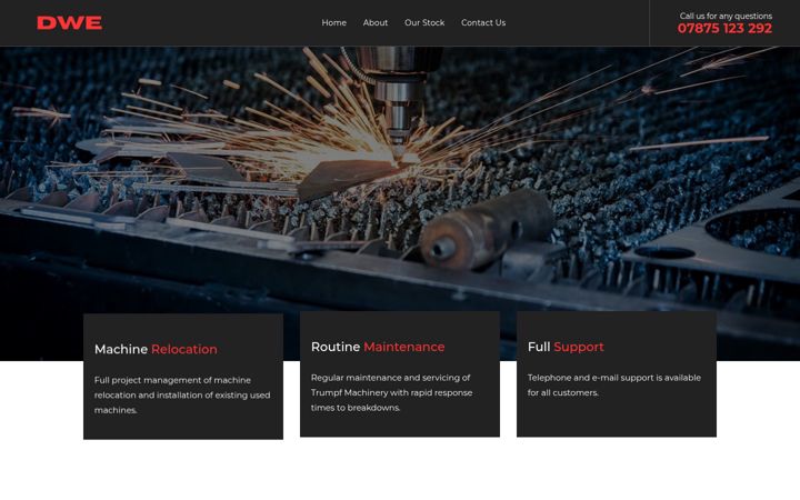 Screenshot of darrenwardengineering.co.uk