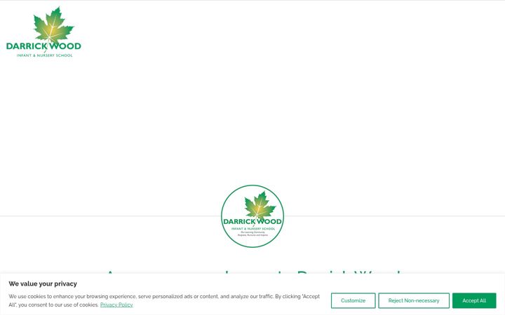 Screenshot of darrickwoodinfant.co.uk