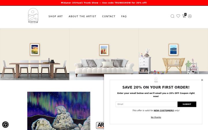 Screenshot of darroughartistry.com
