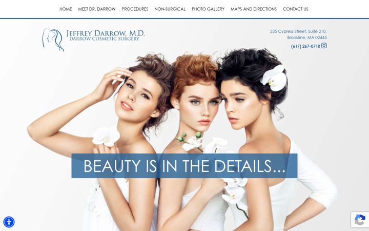 Screenshot of darrowplasticsurgery.com